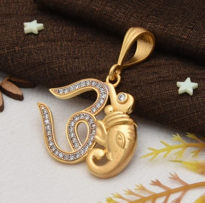 1 Gram Gold Pendant Om Design Imitation Jewellery Manufacturers - Exporters - Suppliers