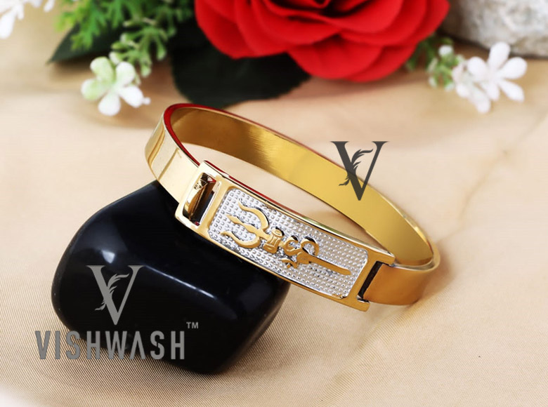 Brass Golden Luky Type Kada With Name Manufacturers - Imitation Jewellery Fancy design