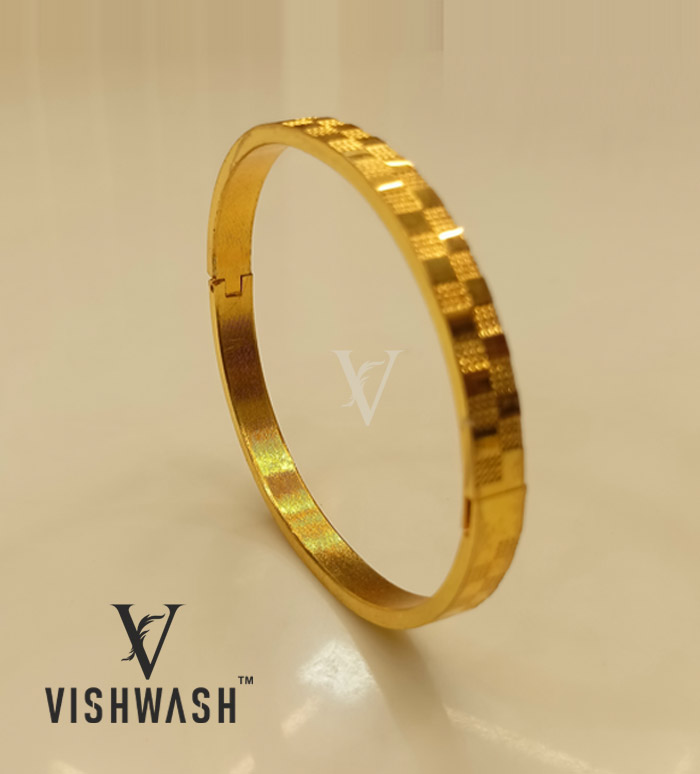 Golden Mens Kada Fancy design Lucky type Manufacturers - Suppliers - Exporters Rajkot