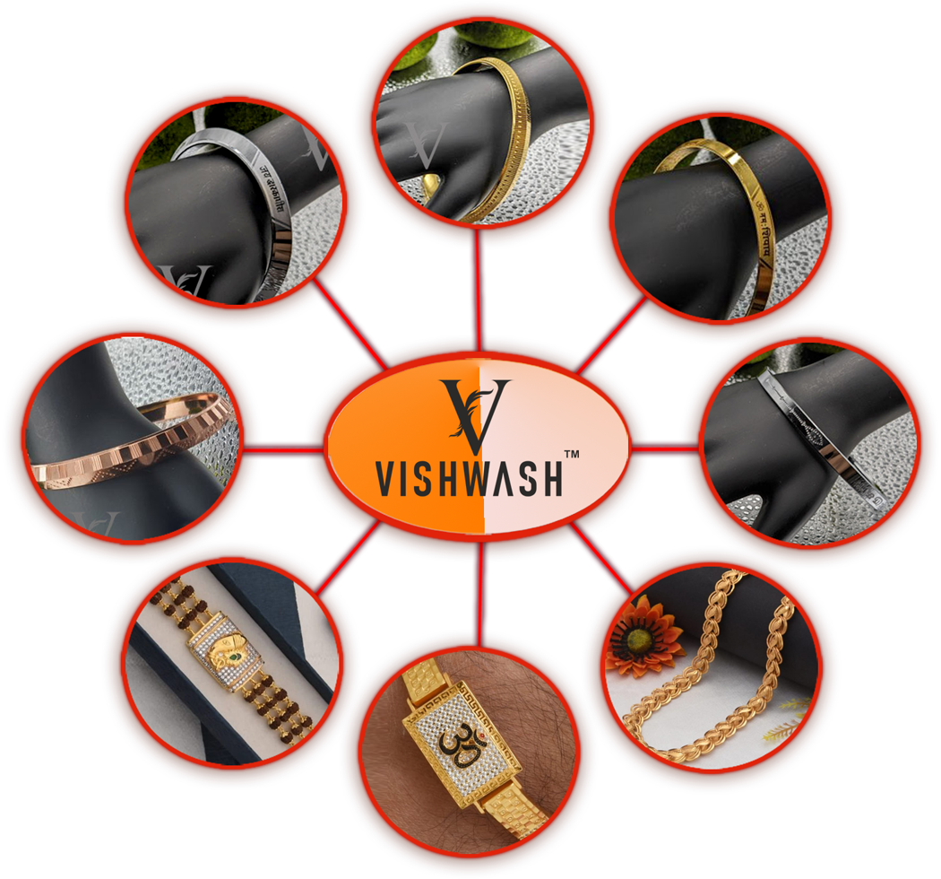 Vishwash Enterprise SS / Silver / Gold / Brass Mens Kada Imitation Jewellery Manufacturers - Suppliers and Exporters Rajkot Gujarat India